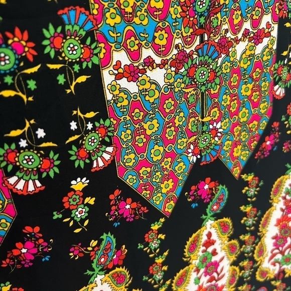 Show Me your Mumu Margot black patterned bell sleeve boho mini dress size small - Picture 6 of 8